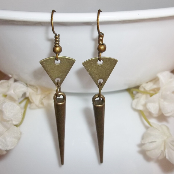 Earring, Bronze Earring, Spike Earrings, Earring, Earring, Earring, Earring 3981 - Picture 1 of 4